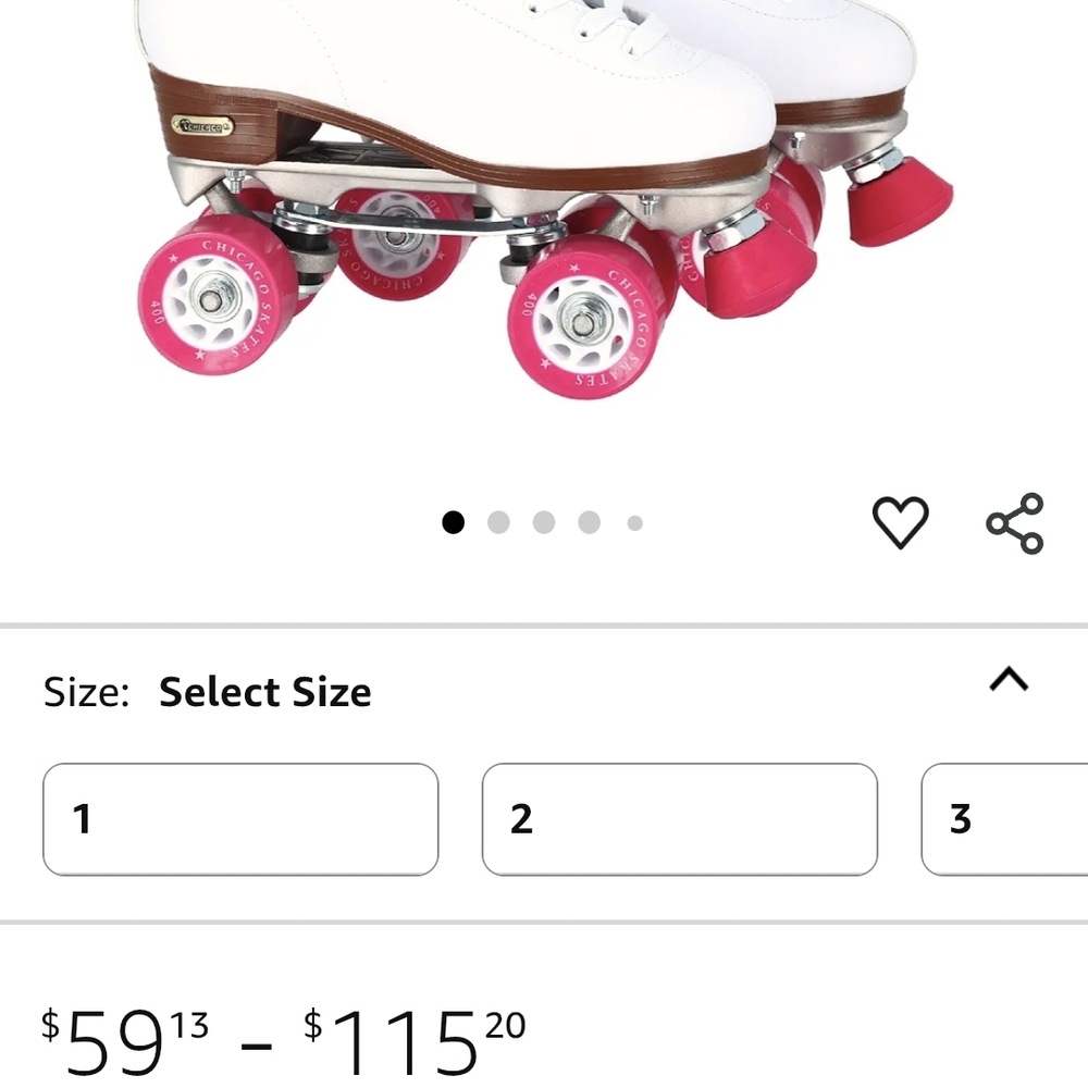 White and Pink Roller Skates